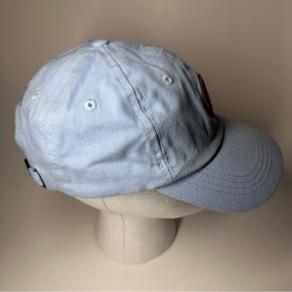 Tommy Bahama Hat Cap Dad Leather Logo One Size Slouch Blue Unisex Golf Beach - Picture 6 of 10
